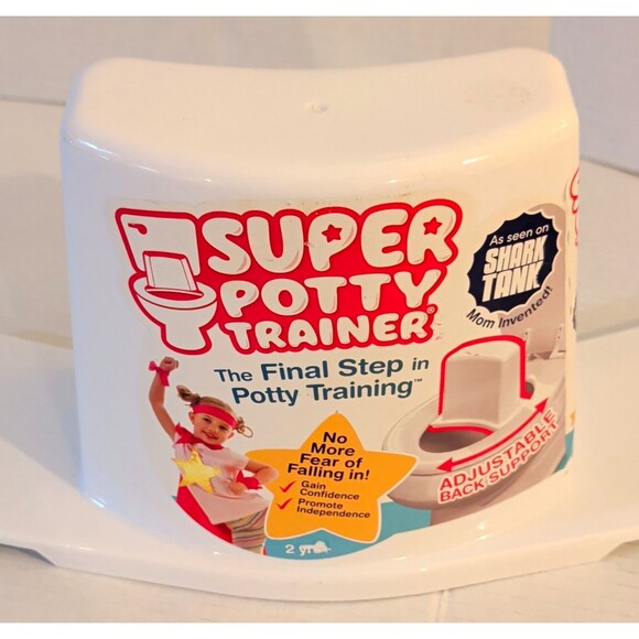 Ginsey Other - Ginsey Super Potty Trainer Potty Seat Adjustable Back/Sides White Shark Tank